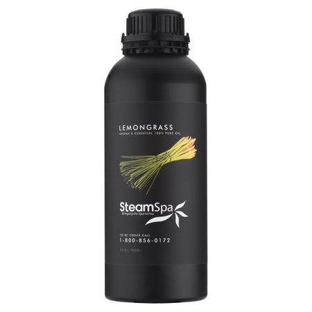STEAMSPA 100% Natural Essence of Lemongrass 1000ml Aromatherapy Bottle G-OILLEM1K